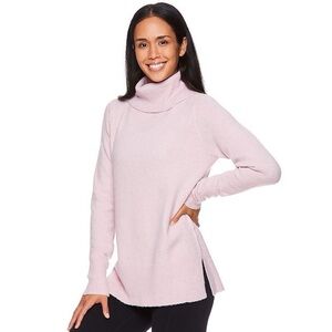 Gaiam Dusty Pink Turtleneck Sweater